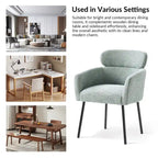 Amos Modern Boucle Dining Chair with Adjustment Feet by HULALA HOME
