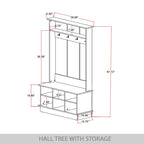 CraftPorch Modern and Contemporary Hall Tree with Storage