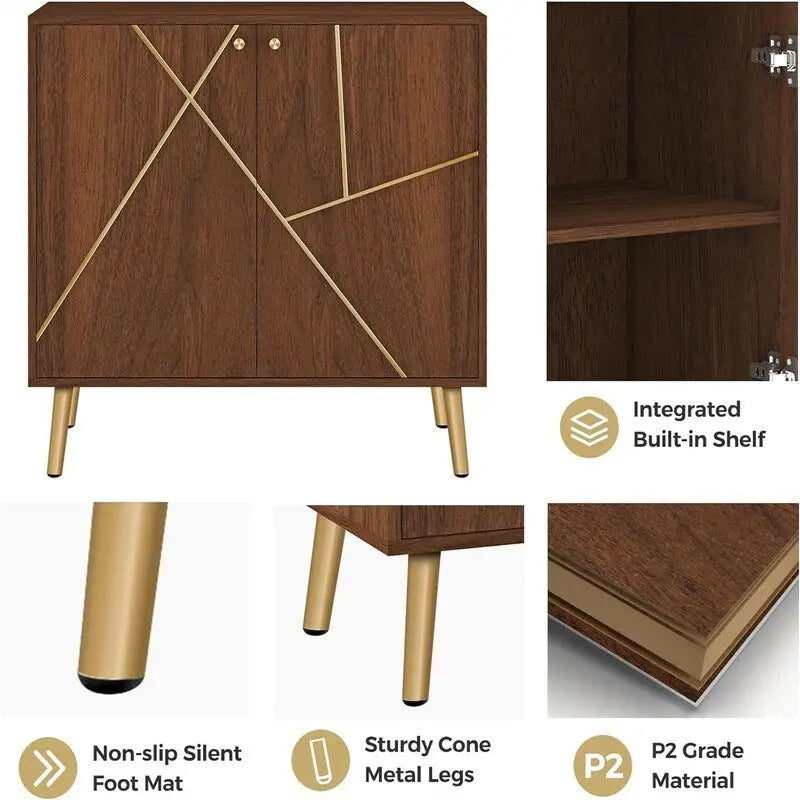 Modern Buffet Cabinet - 15.7D x 31.1W x 31.5H