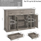 Buffet Cabinet - 15.7D x 55W x 35.4H