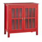 Simple Living Portland 2-Door Glass Cabinet