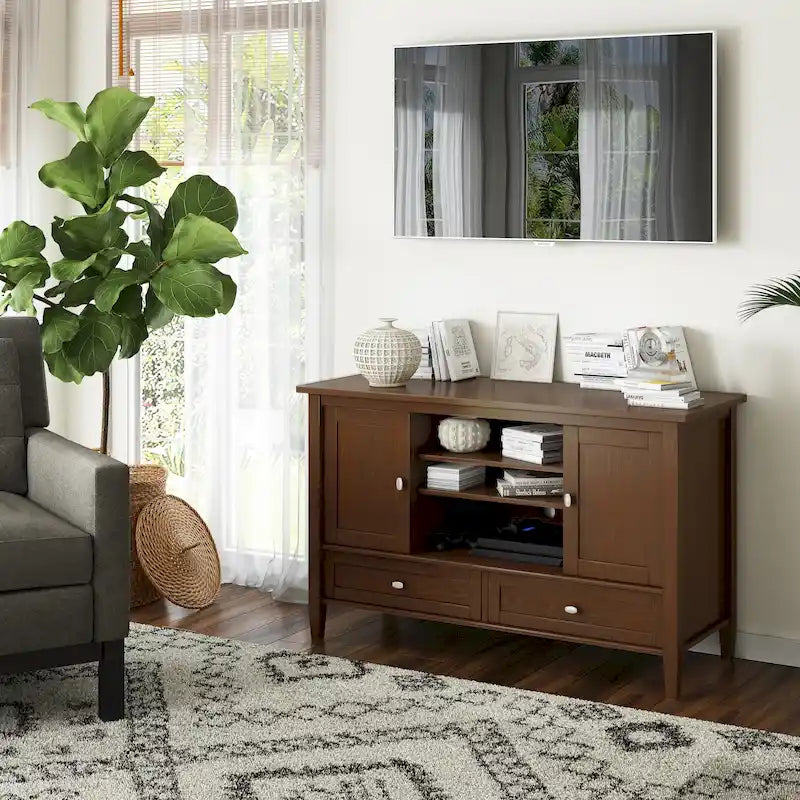 WYNDENHALL Norfolk Transitional TV Media Stand For TVs up to 50 inches