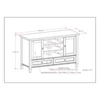 WYNDENHALL Norfolk Transitional TV Media Stand For TVs up to 50 inches