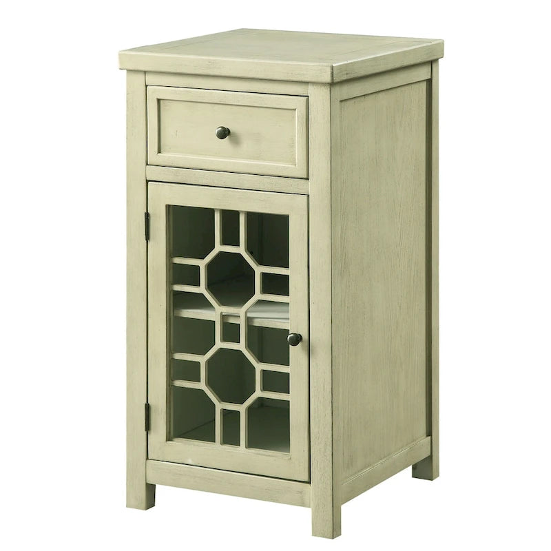 Emma Transitional 18-inch Solid Wood 1-Drawer Side Table by Furniture of America