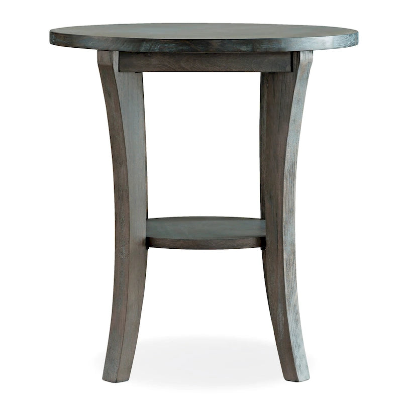 Leick Home Round Side Table with Shelf