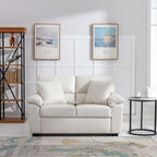 Morden Fort Upholstered Loveseats for Living Room,Two-Seater Sofa Faux Leather