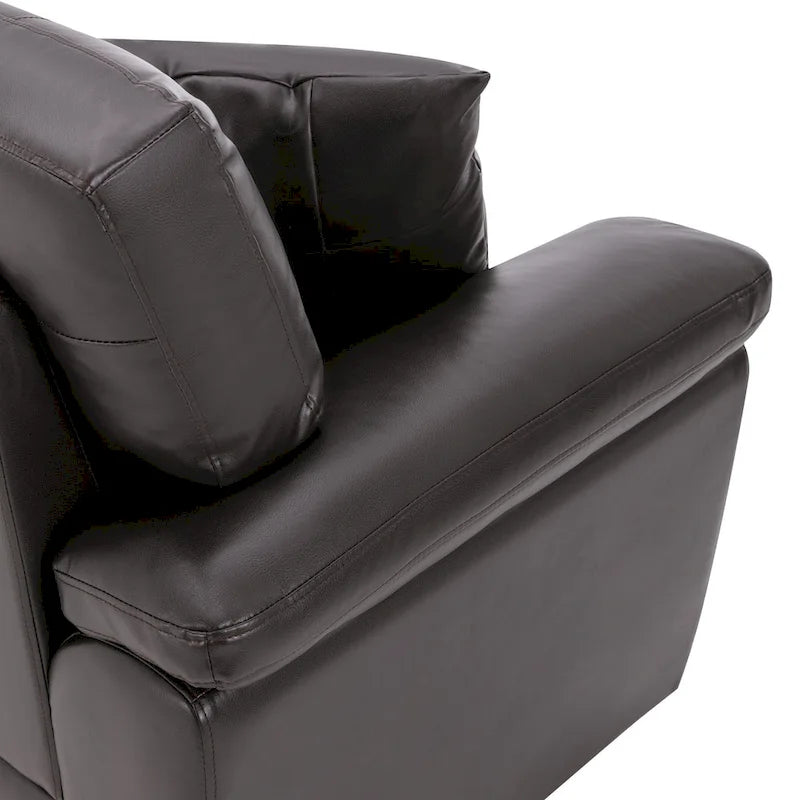 Morden Fort Upholstered Loveseats for Living Room,Two-Seater Sofa Faux Leather