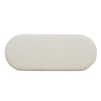Fuji 49 Boucle Faux Sherpa Upholstered Tufted Oval Storage Bench