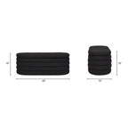 Fuji 49 Boucle Faux Sherpa Upholstered Tufted Oval Storage Bench