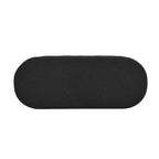 Fuji 49 Boucle Faux Sherpa Upholstered Tufted Oval Storage Bench