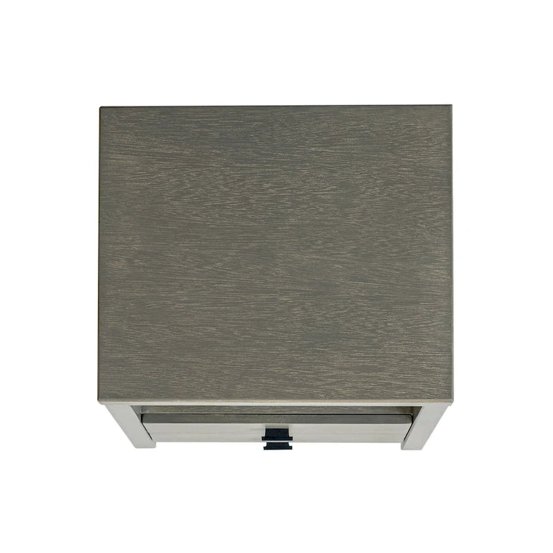 Painted Solid Acacia Wood Storage End Table by East at Main