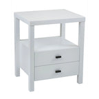 Painted Solid Acacia Wood Storage End Table by East at Main