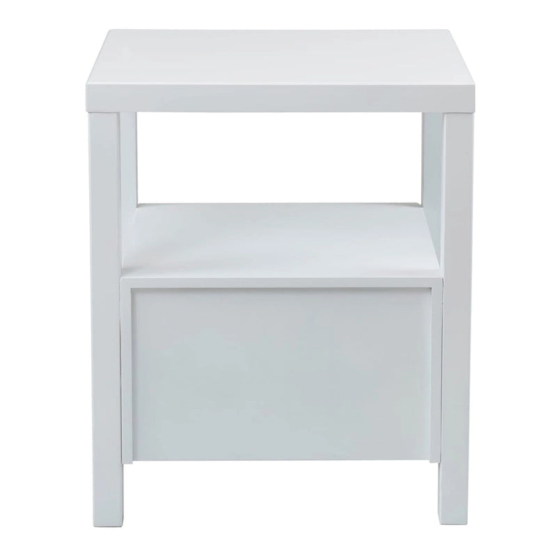 Painted Solid Acacia Wood Storage End Table by East at Main