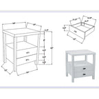 Painted Solid Acacia Wood Storage End Table by East at Main