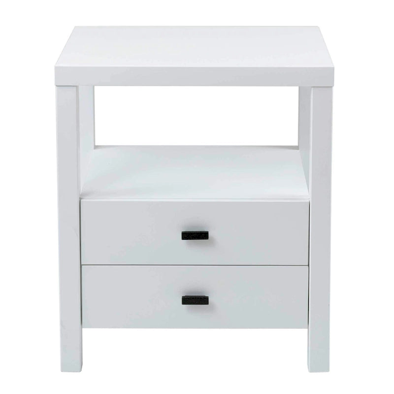 Painted Solid Acacia Wood Storage End Table by East at Main