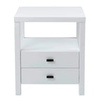Painted Solid Acacia Wood Storage End Table by East at Main