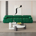 Velvet Fabric Upholstered Modular Sectional Sofa Modern Couch