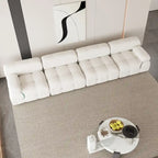 Velvet Fabric Upholstered Modular Sectional Sofa Modern Couch