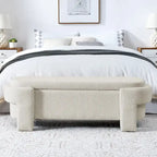 Chenille Upholstered Bench
