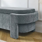 Chenille Upholstered Bench