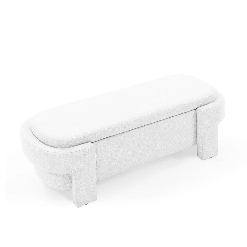 Chenille Upholstered Bench