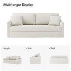 80.5" Modern Slipcovered Sofa with Removable Cushions - 3 Seater
