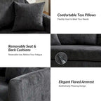 80.5" Modern Slipcovered Sofa with Removable Cushions - 3 Seater