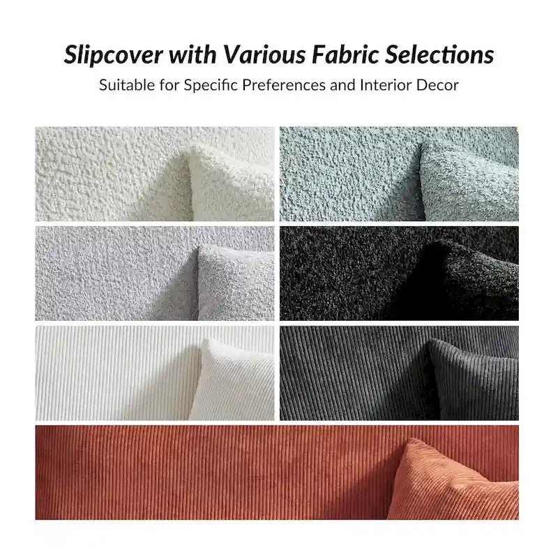 80.5" Modern Slipcovered Sofa with Removable Cushions - 3 Seater