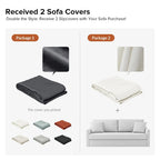 80.5" Modern Slipcovered Sofa with Removable Cushions - 3 Seater