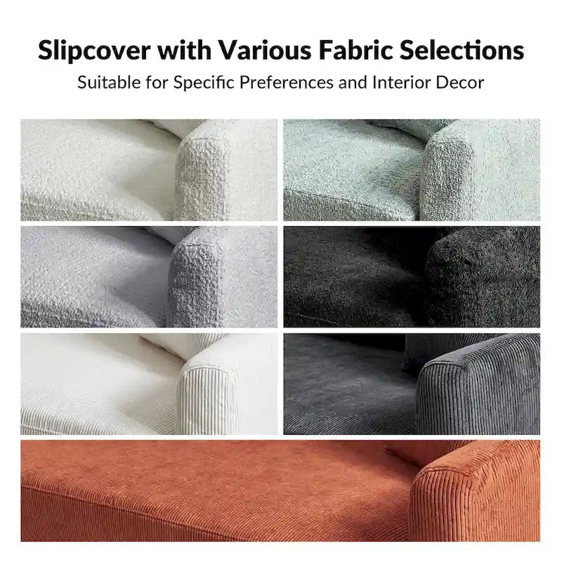 80.5" Modern Slipcovered Sofa with Removable Cushions - 3 Seater