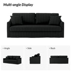 80.5" Modern Slipcovered Sofa with Removable Cushions - 3 Seater
