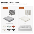 80.5" Modern Slipcovered Sofa with Removable Cushions - 3 Seater
