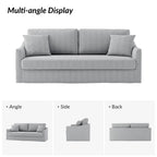 80.5" Modern Slipcovered Sofa with Removable Cushions - 3 Seater