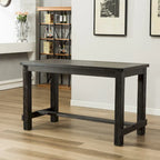 Roundhill Furniture Leviton Counter Height Antique Black Finished Wood 5-piece Dining Set