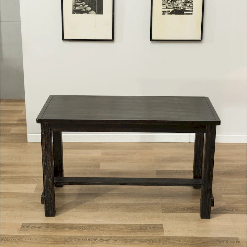 Roundhill Furniture Leviton Counter Height Antique Black Finished Wood 5-piece Dining Set