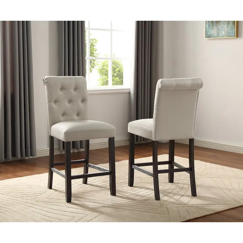 Roundhill Furniture Leviton Counter Height Antique Black Finished Wood 5-piece Dining Set