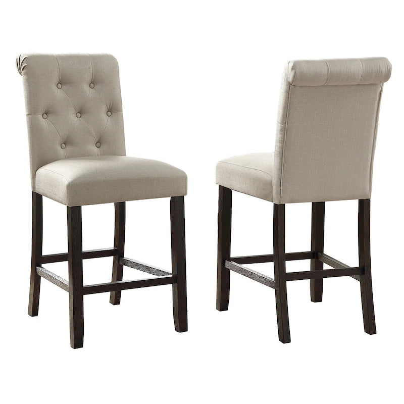 Roundhill Furniture Leviton Counter Height Antique Black Finished Wood 5-piece Dining Set