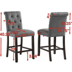 Roundhill Furniture Leviton Counter Height Antique Black Finished Wood 5-piece Dining Set