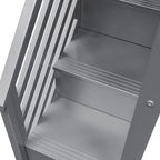 Max and Lily Twin Size Low Loft with Stairs