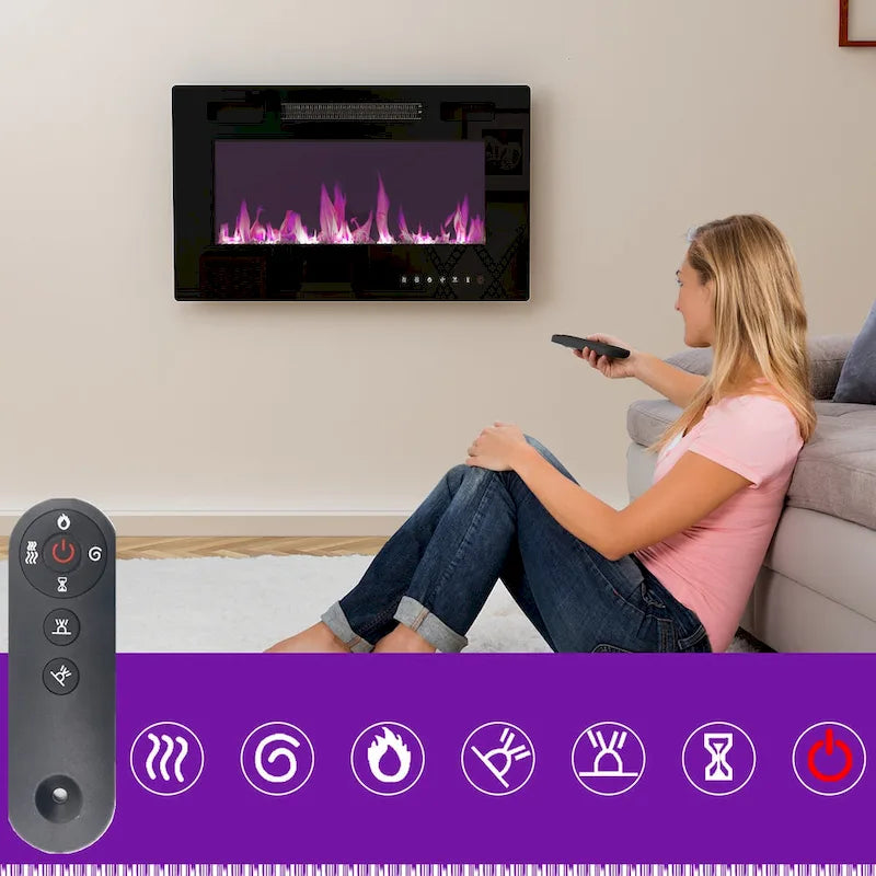 Fireplace TV Stand Electric Fireplace TV Console w/Remote Control
