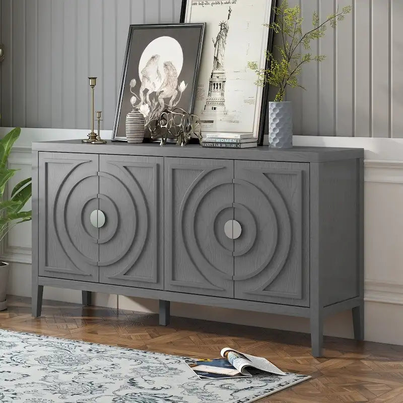Sideboard Cabinet with Metal Door Handle