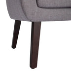 HUIMO Fabric Arm Chair Accent Chair and Ottoman Set Grey/ Beige/ Blue/ Dark Teal