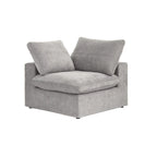 120 L-shaped Modern Sectional Sofa Linen Modular Sofa Couch with Storage Ottoman