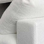 120 L-shaped Modern Sectional Sofa Linen Modular Sofa Couch with Storage Ottoman