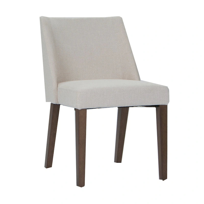 Space Savers Dining Chairs Set Walnut and Linen Upholstery 2 Piece - Various Colors