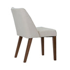 Space Savers Dining Chairs Set Walnut and Linen Upholstery 2 Piece - Various Colors
