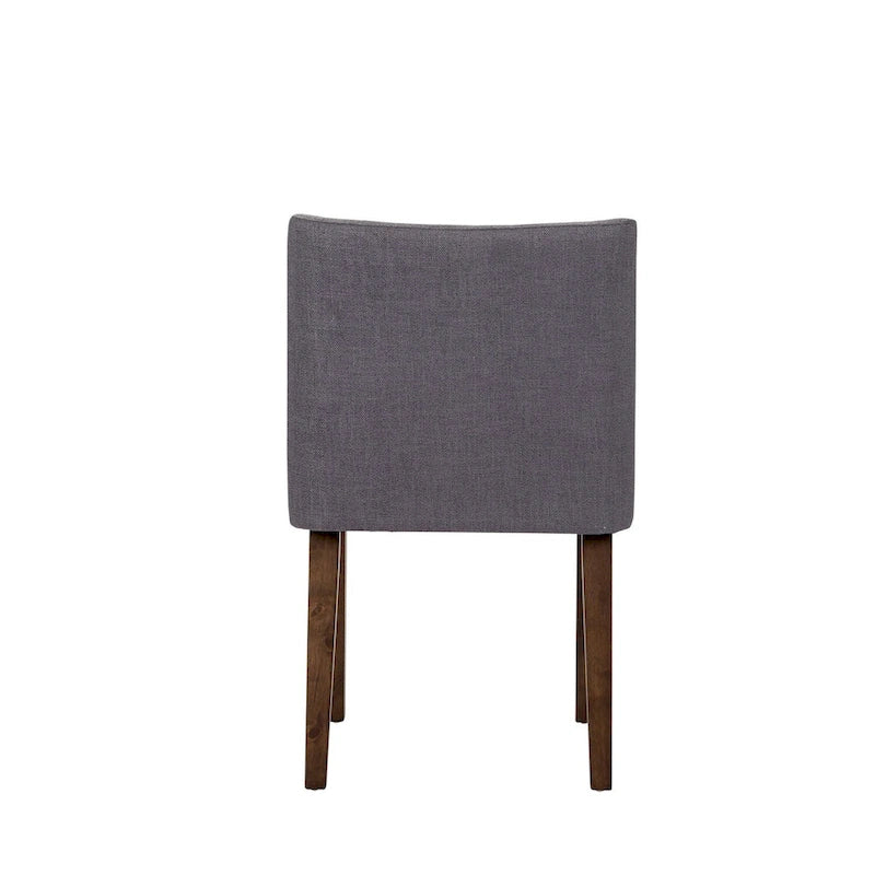 Space Savers Dining Chairs Set Walnut and Linen Upholstery 2 Piece - Various Colors