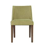 Space Savers Dining Chairs Set Walnut and Linen Upholstery 2 Piece - Various Colors
