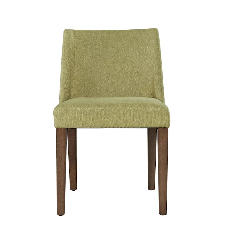 Space Savers Dining Chairs Set Walnut and Linen Upholstery 2 Piece - Various Colors