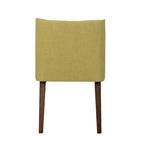 Space Savers Dining Chairs Set Walnut and Linen Upholstery 2 Piece - Various Colors